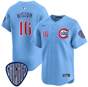 Men's Chicago Cubs Blue Alternate Vapor Premier Limited Jersey All Stitched Blue #16 Patrick Wisdom