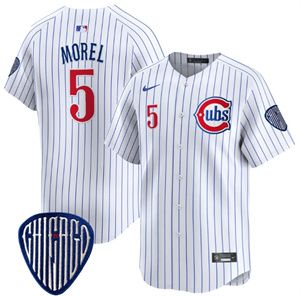 Men's Chicago Cubs Blue Alternate Vapor Premier Limited Jersey All Stitched Pinstripe Christopher Morel