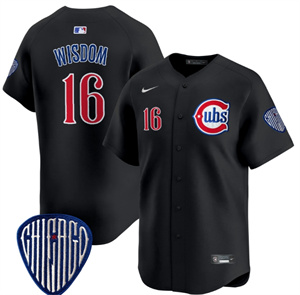 Men's Chicago Cubs Blue Alternate Vapor Premier Limited baseball Jersey All Stitched Black Patrick Wisdom