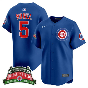 Men's Chicago Cubs Wrigley Field Style Vapor Premier Limited Jersey All Stitched Christopher Morel #5