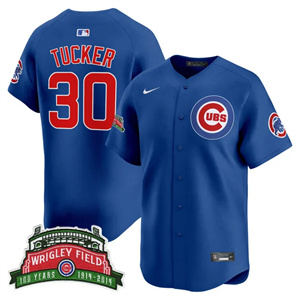 Men's Chicago Cubs Wrigley Field Style Vapor Premier Limited Jersey All Stitched Kyle Tucker #30