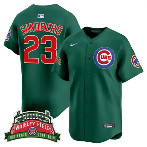 Men's Chicago Cubs Wrigley Field Style Vapor Premier Limited Jersey All Stitched Ryne Sandberg #23
