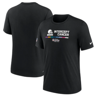 Men's Cleveland Browns 2022 Black Crucial Catch Performance T-Shirt