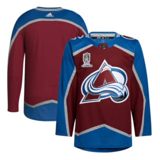 Men's Colorado Avalanche Blank 2022 Burgundy Stanley Cup Champions Patch Stitched Jersey