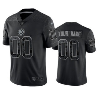 Men's Custom Pittsburgh Steelers Reflective Limited Stitched Jersey
