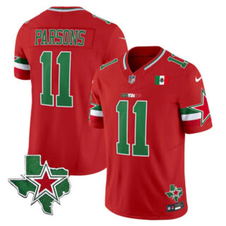 Men's Dallas Cowboys #11 Micah Parsons 2024 Mexico Red F.U.S.E. Stitched Football Jersey