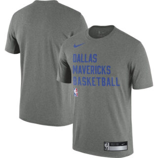 Men's Dallas Mavericks Heather Gray 2023 24 Sideline Legend Performance Practice T-Shirt