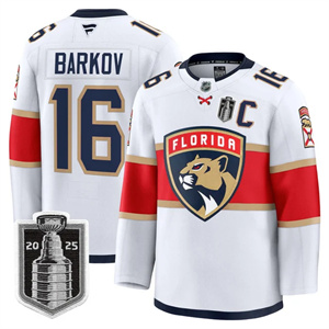 Men's Florida Panthers 2025 Stanley Cup Final Premium Jersey All Stitched A#16 leksander Barkov