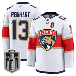 Men's Florida Panthers 2025 Stanley Cup Final Premium Jersey All Stitched Sam Reinhart