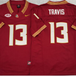 Men's Florida State Seminoles #13 Jordan Travis Red 2023 F.U.S.E Stitched Jersey