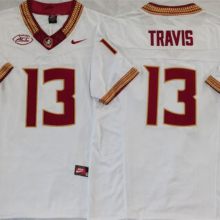 Men's Florida State Seminoles #13 Jordan Travis White 2023 F.U.S.E Stitched Jersey