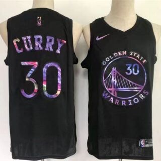 Men's Golden State Warriors #30 Stephen Curry Black Stitched Basketball Jersey