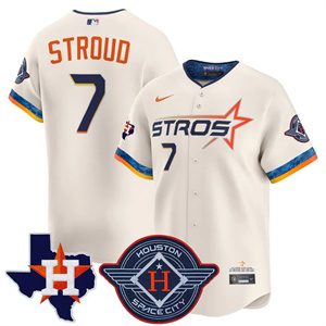Men's Houston Astros 2025 City Connect Texas Patch Vapor Premier Limited Jersey All Stitched CJ Stroud #7