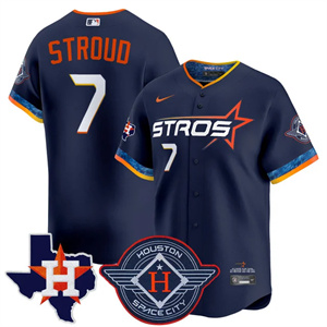 Men's Houston Astros 2025 City Connect Texas Patch Vapor Premier Limited Jersey All Stitched CJ Stroud7