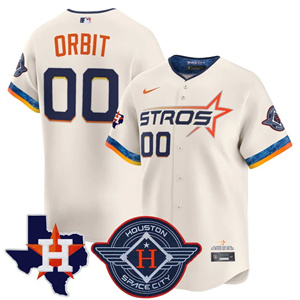 Men's Houston Astros 2025 City Connect Texas Patch Vapor Premier Limited Jersey All Stitched Orbit #00