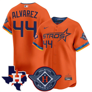 Men's Houston Astros 2025 City Connect Texas Patch Vapor Premier Limited Jersey All Stitched Yordan alvarez #44