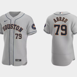 Men's Houston Astros #79 JoseAbreu Grey Flex Base Stitched Jersey