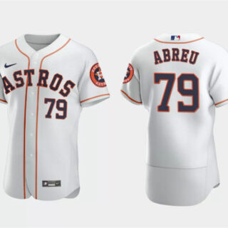 Men's Houston Astros #79 JoseAbreu White Flex Base Stitched Jersey