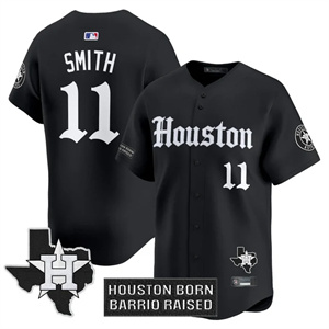 Men's Houston Astros 'Gothic Edition' Vapor Premier Limited Jersey V2 All Stitched Cam Smith #11