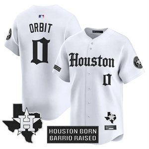 Men's Houston Astros 'Gothic Edition' Vapor Premier Limited Jersey V2 All Stitched Orbit #0