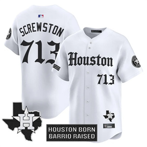Men's Houston Astros 'Gothic Edition' Vapor Premier Limited Jersey V2 All Stitched Screwston #713