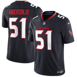Men's Houston Texans Active Player Custom Navy 2024 F.U.S.E Vapor Stitched Jersey
