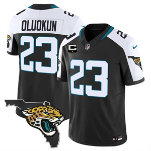 Men's Jacksonville Jaguars Florida Patch Vapor Jersey All Stitched Foyesade Oluokun 23