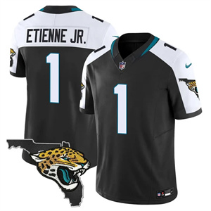 Men's Jacksonville Jaguars Florida Patch Vapor Jersey All Stitched Travis Etienne Jr. 1