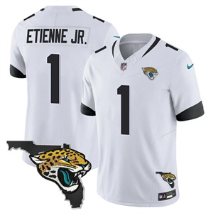 Men's Jacksonville Jaguars Florida Patch Vapor Jersey All Stitched Travis Etienne Jr. #1