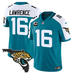Men's Jacksonville Jaguars Florida Patch Vapor Jersey All Stitched Trevor Lawrence 16
