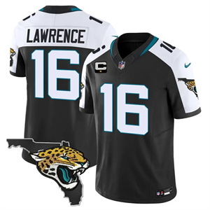 Men's Jacksonville Jaguars Florida Patch Vapor Jersey All Stitched Trevor Lawrence 16