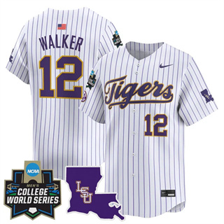 Men's LSU Tigers #12 Todd Walker 2025 World Series Vapor Premier Limited Jersey All Stitched