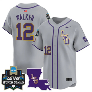 Men's LSU Tigers #12 Todd Walker 2025 World Series Vapor Premier Limited Jersey All Stitched