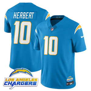 Men's Los Angeles Chargers #10 Justin Herbert 2025 Alternate Jersey All Stitched