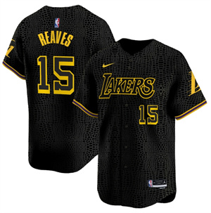 Men's Los Angeles Lakers Black Mamba #15 Austin Reaves Vapor Baseball Jersey