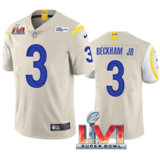 Men's Los Angeles Rams #2 Robert Woods 2022 Bone Super Bowl LVI Vapor Limited Stitched Jerseys