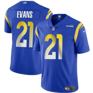 Men's Los Angeles Rams #21 Zach Evans Blue 2024 Vapor Untouchable Stitched Football Jersey