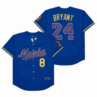 Men's Mamba #8 Back #24 Kobe Bryant Cool Base Stitched Jerseys 10