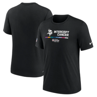 Men's Minnesota Vikings 2022 Black Crucial Catch Performance T-Shirt
