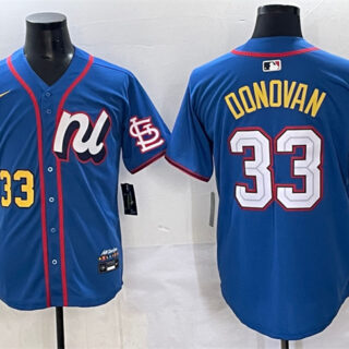 Men's National League #33 Brendan Donovan Blue 2025 All-Star Edition Limited Stitched