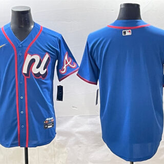 Men's National League Atlanta Braves Blank Blue 2025 All-Star Edition Limited Stitched Baseball Jersey