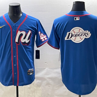 Men's National League Los Angeles Dodgers Team Big Logo Blue 2025 All-Star Edition Limited Stitched Baseball Jersey