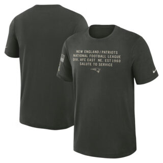 Men's New England Patriots Dark Green 2025 Salute to Service Sideline Slub Dri-FIT T-Shirt