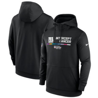 Men's New York Giants 2022 Black Crucial Catch Therma Performance Pullover Hoodie