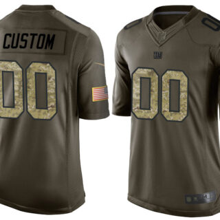 Men's New York Giants Customized Camo Salute to Service Jersey