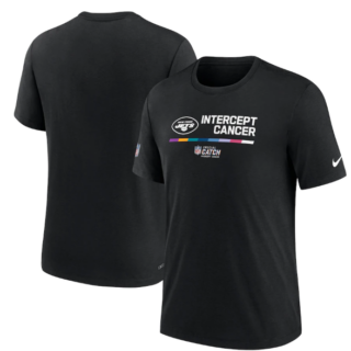 Men's New York Jets 2022 Black Crucial Catch Performance T-Shirt