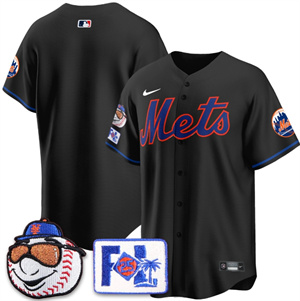Men's New York Mets 2025 Spring Training Jersey All Stitched Black Team