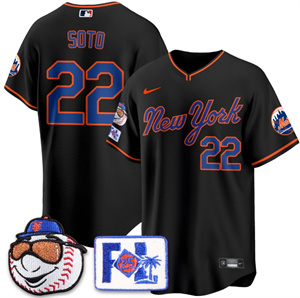 Men's New York Mets Blue Road 2025 Spring Training Jersey All Stitched #22 soto