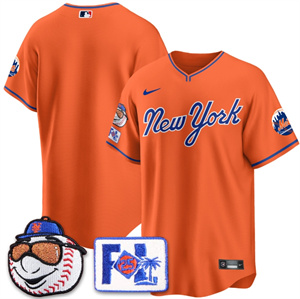 Men's New York Mets Blue Road 2025 Spring Training Jersey All Stitched OrangeTeam