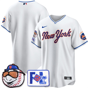 Men's New York Mets Blue Road 2025 Spring Training Jersey All Stitched White Team